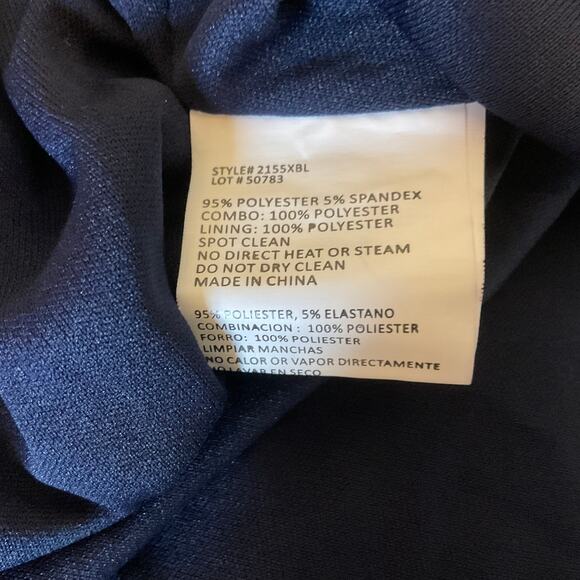 Avery G Beaded Lace Backless Long A-Line Evening Gown Blue Size 12 Formal Dress - Picture 8 of 10